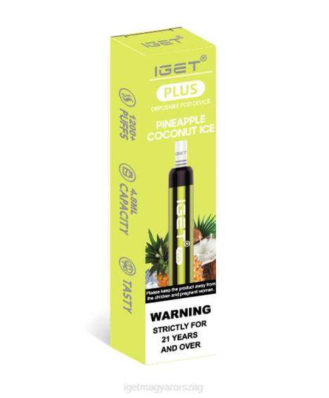 IGET Vape Europe plusz 08804B38 ananász kókusz jég
