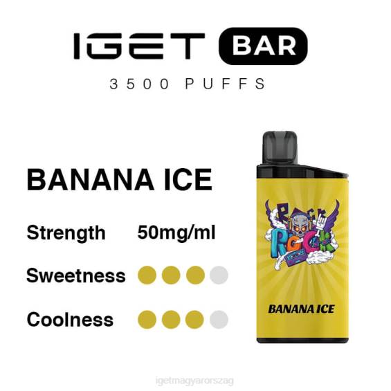 Discount IGET Vapes bár 3500 fújás 08804B282 banán jég