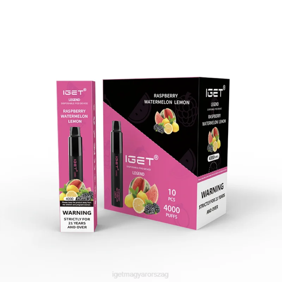 IGET Bar Discount legenda 4000 fújás 08804B323 málna görögdinnye citrom