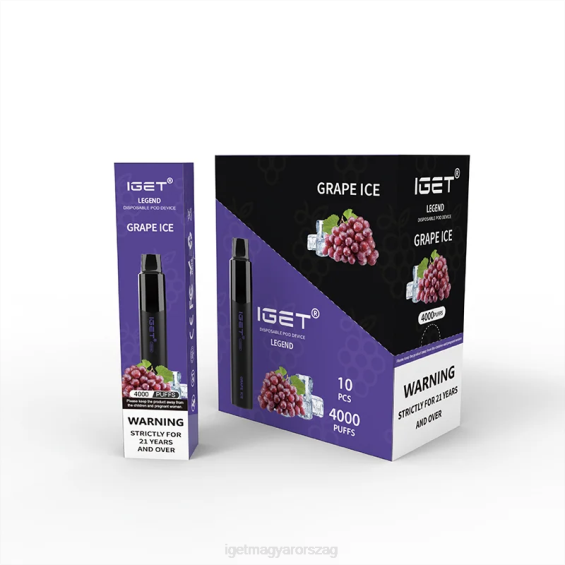 IGET Vape legenda 4000 fújás 08804B331 szőlőjég