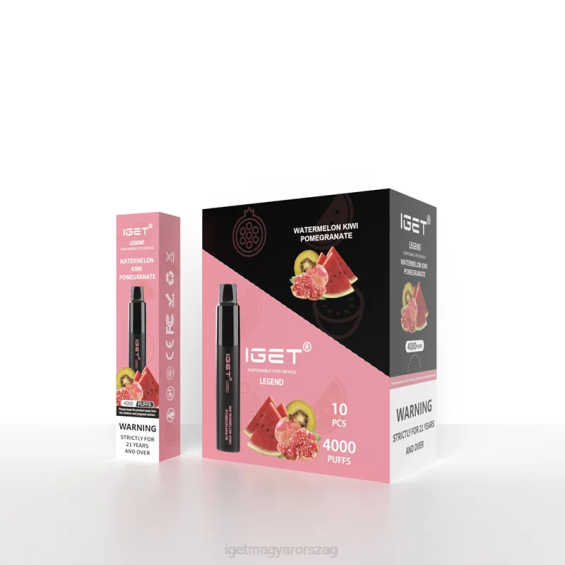 IGET Bar Discount legenda 4000 fújás 08804B336 görögdinnye kivi gránátalma