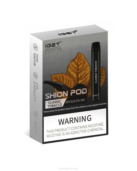 IGET Vape Europe 3 x pánt 08804B9 klasszikus dohány
