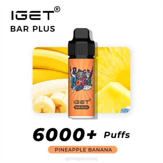 Discount IGET Vapes bár plusz 6000 fújás 08804B239 ananász banán