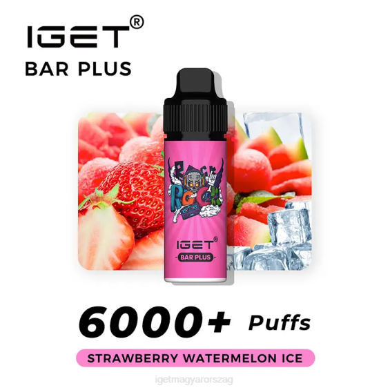 IGET Vape Flavours bár plusz 6000 fújás 08804B242 epres görögdinnye jég