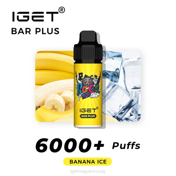IGET Vape Shop bár plusz 6000 fújás 08804B244 banán jég